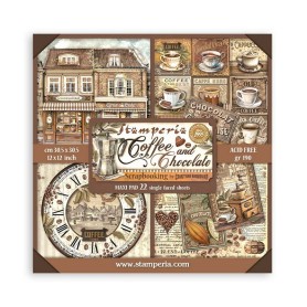 Set de papier 30x30 Coffee and Chocolate 22 feuilles - Stamperia