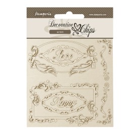 Decorative Chips Happy Frames - Coffee and Chocolate - Stamperia