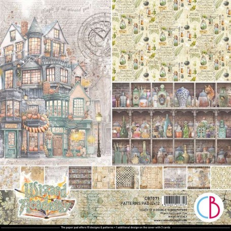 Set de papier 30x30 Wizard Academy 8 feuilles - Patterns Pad Ciao Bella Papercrafting