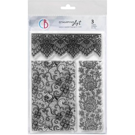 Tampons Romantic Laces 3pc - Ciao Bella Stamps