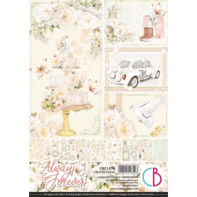 Set de papier A4 Always and Forever 9f - Creative Pad Ciao Bella Papercrafting