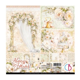 Set de papier 20x20 Always and Forever 12 feuilles – Ciao Bella Papercrafting