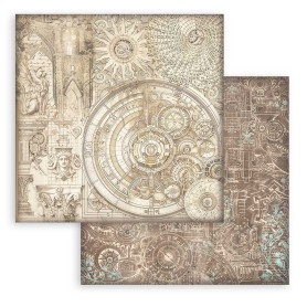 Papier 30x30 Ochre Pattern 2 1f - Sir Vagabond in Fantasy World - Stamperia