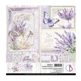 Set de papier 20x20 Morning in Provence 12 feuilles – Ciao Bella Papercrafting