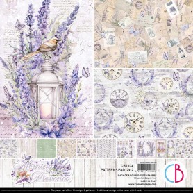 Set de papier 30x30 Morning in Provence 8 feuilles - Patterns Pad Ciao Bella Papercrafting