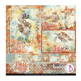 Set de papier 20x20 Coral Reef 12 feuilles – Ciao Bella Papercrafting