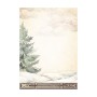 Rice Paper Backgrounds A6 Gear up for Christmas - 8 feuilles - Stamperia
