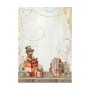 Rice Paper Backgrounds A6 Gear up for Christmas - 8 feuilles - Stamperia
