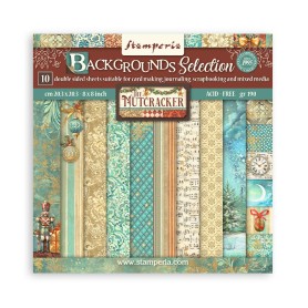 Set de papier 20x20 Background The Nutcracker 10 feuilles - Stamperia