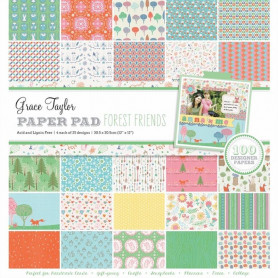 Set de papier 30x30 Forest Friends 100f –  Grace Taylor