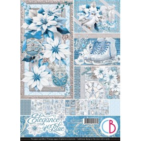 Set de papier A4 Elegance of Blue 9f - Creative Pad Ciao Bella Papercrafting