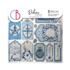 Deluxe Paper Silver 15x15 Elegance of Blue 5 feuilles – Ciao Bella Papercrafting