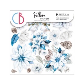 Fussy Cut Vellum Paper 15x15 Elegance of Blue 6 feuilles – Ciao Bella Papercrafting