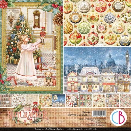 Set de papier 30x30 The Nutcracker 8 feuilles - Patterns Pad Ciao Bella Papercrafting