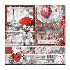 Set de papier 20x20 Paris Je t'aime 12 feuilles – Ciao Bella Papercrafting