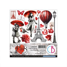 Fussy Cut Pad 15x15 Paris Je t'aime 24 feuilles – Ciao Bella Papercrafting