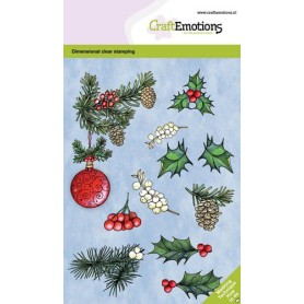 Tampons Bauble with twigs A6 - Craft Emotions Clear Stamps