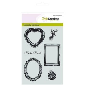 Tampons Winter Woods Frames A6 - Craft Emotions Clear Stamps