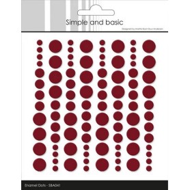 Enamel Dots Burgundy - Simple and Basic
