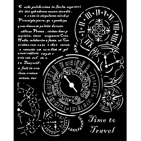 Pochoir Time to Travel 20x25cm - Venice City of Art - Stamperia Thick Stencil