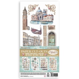 Paper Cut-Outs 15x30 Venice City of Art 4 feuilles - Stamperia