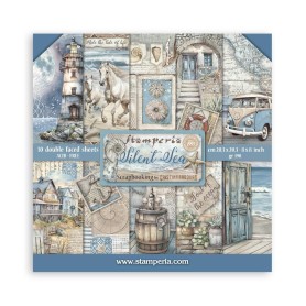 Set de papier 20x20 Silent Sea 10 feuilles - Stamperia