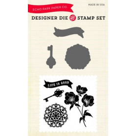 Die & stamp set Life is good - Echo Park