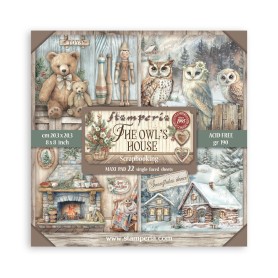 Set de papier 20x20 The Owl's House 22 feuilles - Stamperia