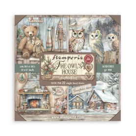Set de papier 30x30  The Owl's House 22 feuilles - Stamperia