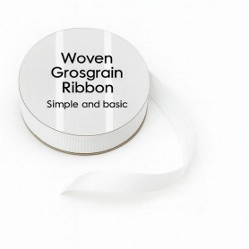Ruban Gros grain 8mm x 10m White - Simple and Basic