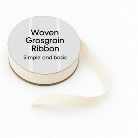 Ruban Gros grain 8mm x 10m Ivory - Simple and Basic