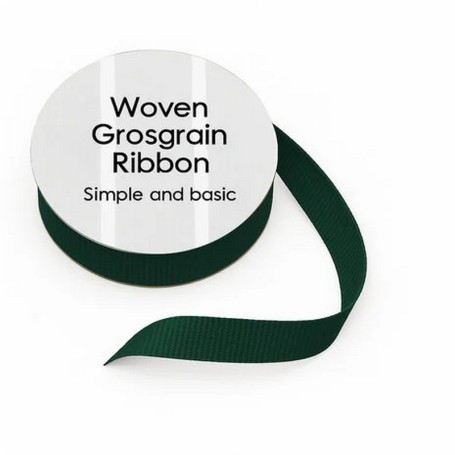 Ruban Gros grain 8mm x 10m Dark Green - Simple and Basic