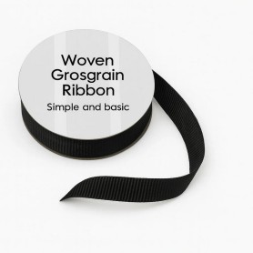 Ruban Gros grain 8mm x 10m Black - Simple and Basic