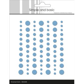 Enamel Dots Matte Light Blue - Simple and Basic