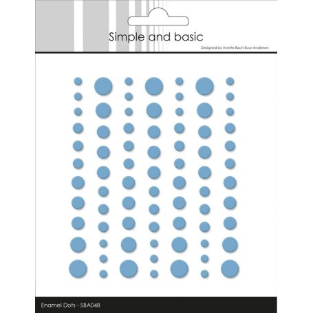 Enamel Dots Matte Light Blue - Simple and Basic