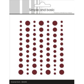 Enamel Dots Matte Wine Red - Simple and Basic