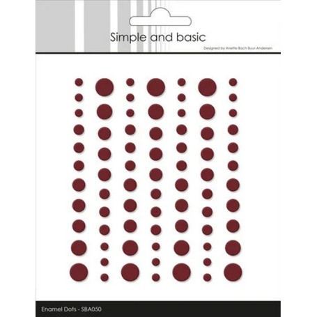 Enamel Dots Matte Wine Red - Simple and Basic