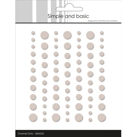 Enamel Dots Matte Beige - Simple and Basic