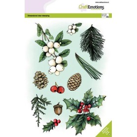 Tampons Floral Christmas 1 A5 - Craft Emotions Clear Stamps