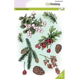 Tampons Floral Christmas 2 A5 - Craft Emotions Clear Stamps