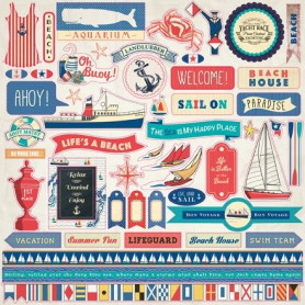 Stickers Yacht Club 30x30 - Carta Bella