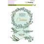 Tampons Eucalyptus wreath Merry Christmas A5 - Craft Emotions Clear Stamps