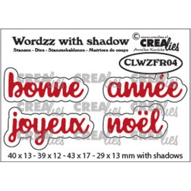 Dies Wordzz with shadow no 4 Joyeux Noël - Crealies