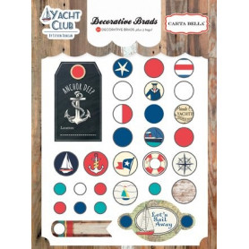 Brads décoratifs Yacht Club 30 pcs - Carta Bella