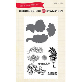 Die & stamp set Things Grow Better With Love - Echo Park