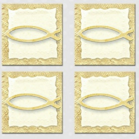 Embellissements 3D Ichthus doré M140 - Inspiration - Ursus