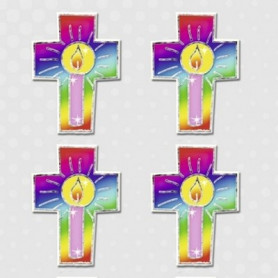 Embellissements 3D Croix avec bougie M270 - Inspiration - Ursus