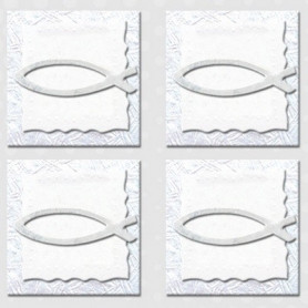 Embellissements 3D Ichthus argenté M141 - Inspiration - Ursus