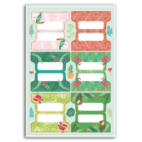 Stickers onglets agenda Jungle/Zanimo 24 pc - Toga
