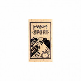 Tampon bois Passion sport - Toujours dans le mouv' - Florilèges Design